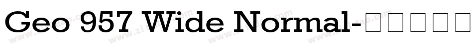 Geo 957 Wide Normal字体转换